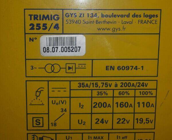 دستگاه جوش CO2 مدل TRIMIG /255/4