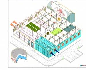 جدیدترین طرح وپلان جانمایی گلخانه بصورت سه بعدی و دو بعدی