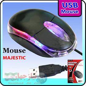 موس مجستیک چند رنگ USB فروش ویژه همراه با هدیه