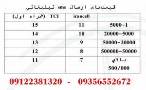 ارسال SMS تبلیغاتی تا 7 تومان