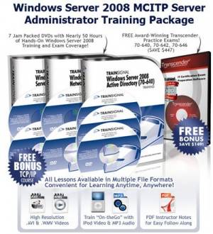 پکیج آموزش MCITP Windows Server 2008 Server admin کمپانی TrainSignal