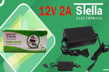 فروش آداپتور ۱۲ ولت ۲ آمپر استلا STELLA 12V 2A adapter با یک سال گارانتی