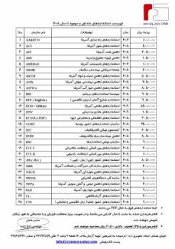 استاندارههای فنی و مهندسی از سراسر دنیا 2008