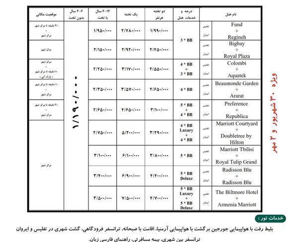 تور هوایی ارمنستان -گرجستان