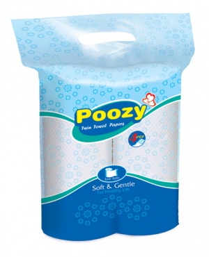 دستمال حوله کاغذی دو قلوی پوزی poozy