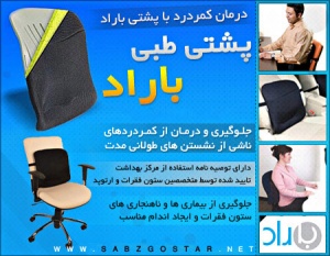 سفارش اینترنتی پشتی طبی/ باراد