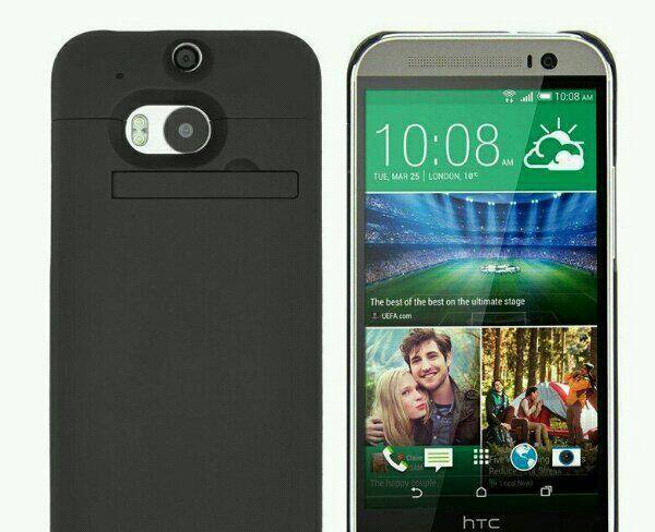 Extended charging case for htc one m8