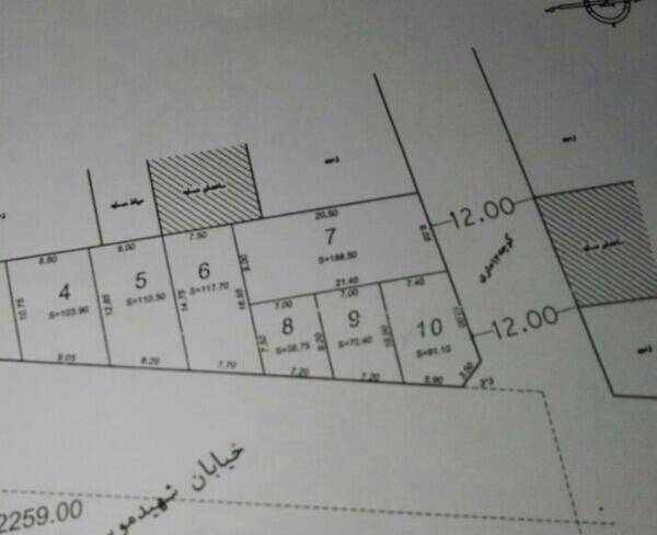 110 متر زمین فروشی